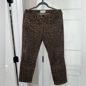 Dear John Brown Leopard Print Straight Leg Jean